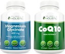Magnesium Glycinat 400mg + CoQ10 100mg mit Bio Olivenöl Bundle - 270 Tabletten & 240 Softgels