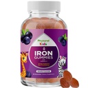 Kinder Eisengummis mit Vitamin C - Blut-Erbauer Eisen Ergänzungen für Kinder mit viel geringerer Immunität & Energie Unterstützung - Vitamin B6, B12, A, Niacin & Folate Gummies - Vegan & GMO - 60 Count