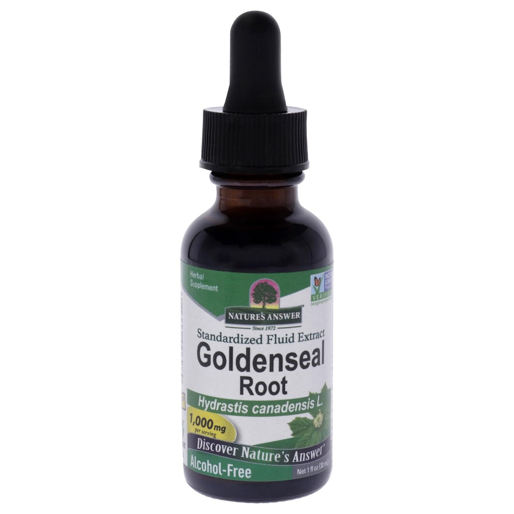 Natur Antwort Goldenseal Wurzel | Kräuterergänzung | Unterstützt ein gesundes Immunsystem | Glutenfrei &amp; Alkoholfrei 1oz