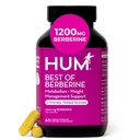 HUM Best of Berberine Supplement 1200mg, Pure Potency for Metabolic Wellness, Gut Health, Pure Berberine Ergänzungen mit BioPerine für maximale Absorption, 60 Kapseln