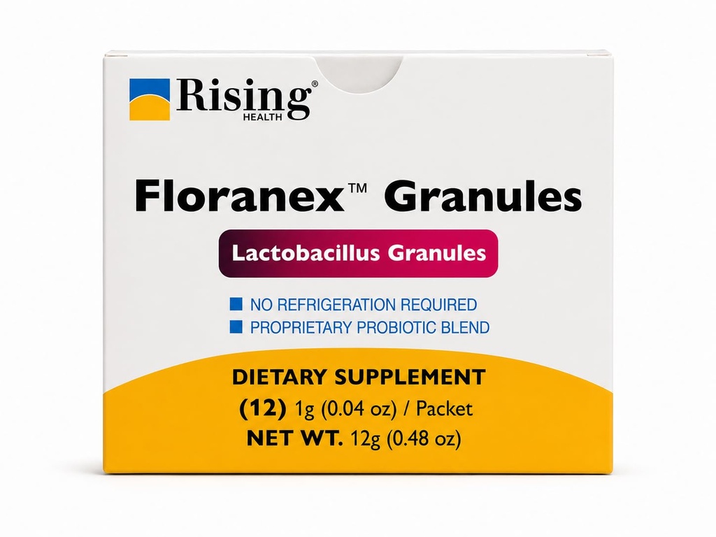 Rising Health - Floranex Granules - Lactobacillus Granules Probiotische Nahrungsergänzungsmittel - 12 Packungen