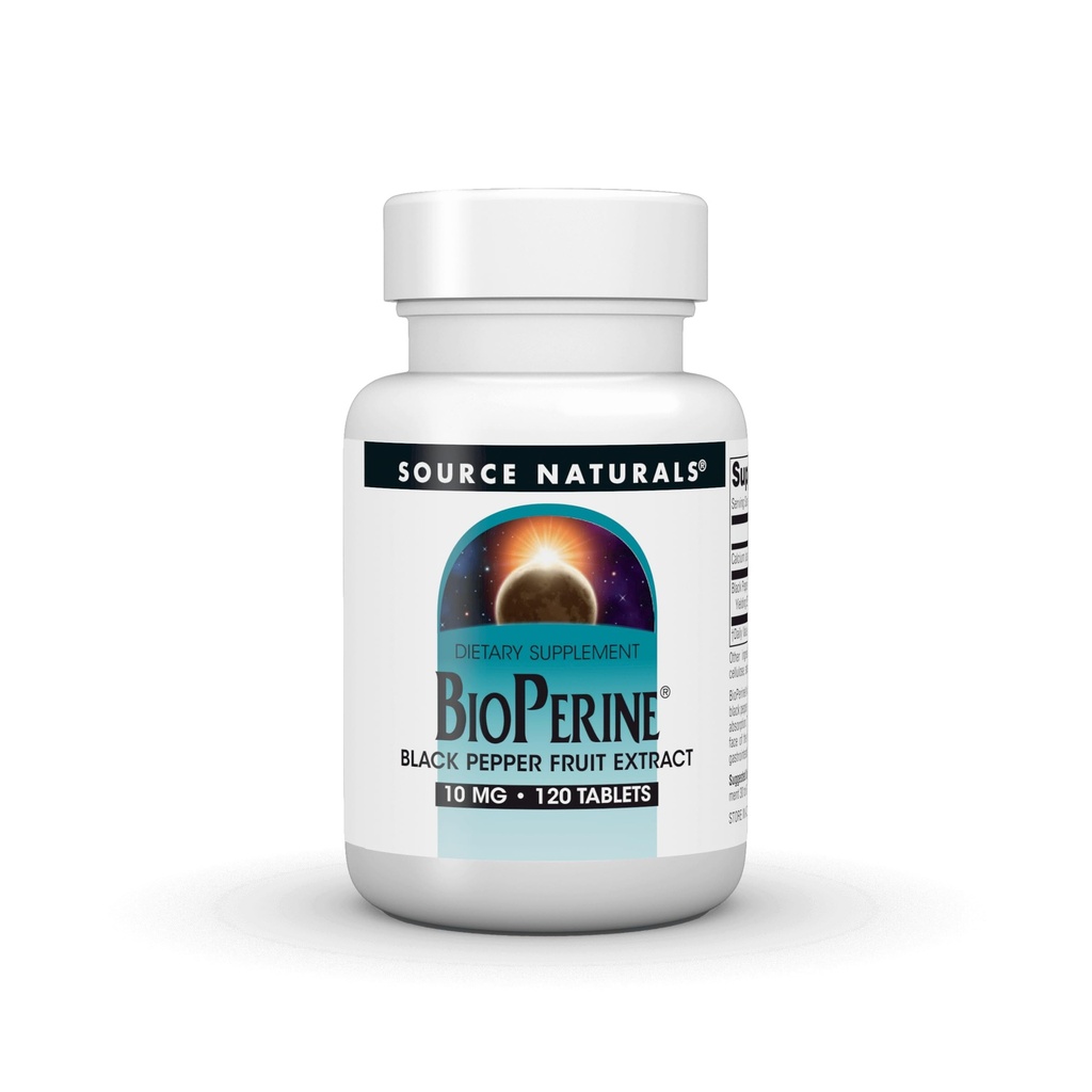 Quelle Naturals BioPerine - Schwarzer Pfefferfruchtextrakt, fördert Nährstoffaufnahme* 10 mg, 120 Tabletten