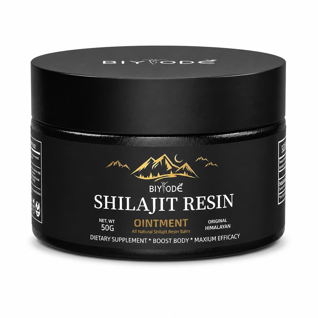 Himalayan Pure Shilajit Resin 600mg 100 Servierungen mit Fulvic Acid & 85+ Trace Minerals Vegan Non-GMO Energy Supplement für Männer & Frauen Antike Ayurvedische Formel