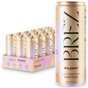 BREZ FLOW Lion's Mane Mushroom Drink, 18-Pack, Non-Infused, Adaptogene, Relieving, Uplifting und Social, Sparkling Lemon Elderflower Tonic 12 Fl oz