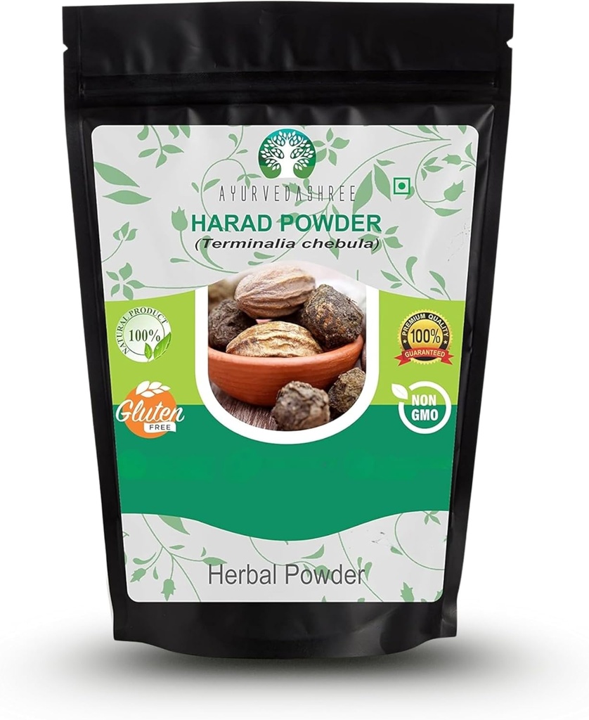 Haritaki Powder 200 Gm I Terminalia Chebula Powder I a Ayurvedic Kräuter für Entgiftung und Verjüngung für Vata I Vata Kapha und Pitta BalancerI Non GMO I Gluten Free I GMP Cerfitied