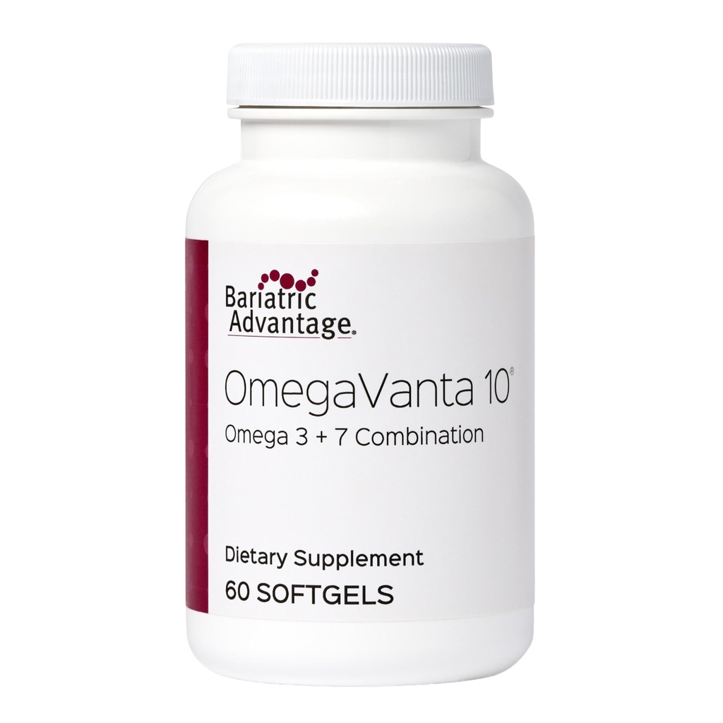 Bariatric Advantage OmegaVanta 10 - Omega Fish Oil - angereichertes EPA & DHA - Enteric Softgel Design - Unterstützt Herzgesundheit* - Natürliche Zitronengeschmack - 60 Softgels