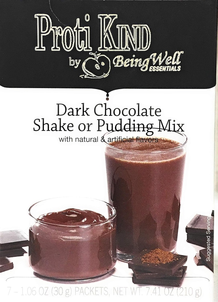 Proti Kind High Protein Diät Shake & Pudding - Low Calorie - Low Sugar - Low Carbs (7 Portionen) (Dark Chocolate)