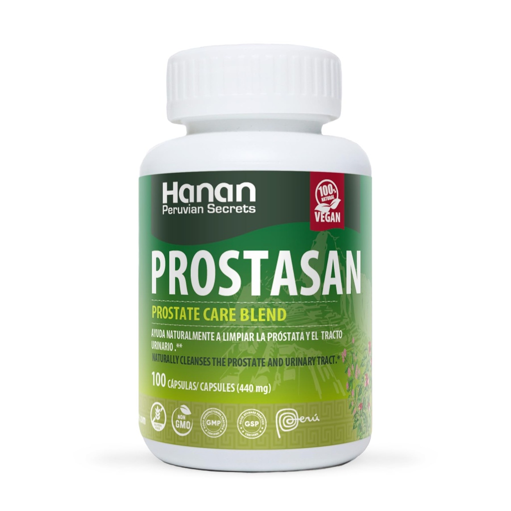 Hanan Prostasan Prostate Care Blend | 100 Kapseln | Natürliche Hilfsmittel in der Reinigung der Prostata und Urinary Tract