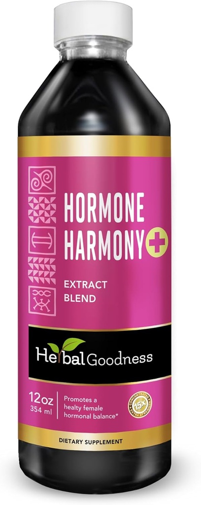Kräuter Goodness Hormon Harmony, Menopause Ergänzungen für Frauen, Hormon Balance für Frauen, Perimenopause Ergänzungen, Organic Estrogen Supplement, Happy Hormone, Fertilität, Lactation 1 btl (12oz)