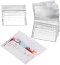 Deke Home - 100 Pack Klare wiederverschließbare Pillentaschen (4x2.75 in), Travel Medicine Pouches mit Aufschrift, BPA-freie Einweg-Pille Organizer für Medikamente, Vitamine & Ergänzungen