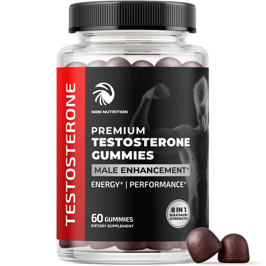 Testosteron Ergänzung für Männer für Muskelwachstum, Stamina & Leistung | Testosteron Booster Muskelaufbau für Männer | Test Boost Max mit Tongat Ali | Test Booster & Male Enhancement | 60 Gummis