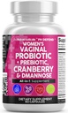 Reine Nutraceuticals Vaginal Probiotika für Frauen mit Cranberry, D-Mannose, Präbiotika, pH-Balance-Unterstützung, weibliche Gesundheit, Urin-Trakt-Reinigung - Kapsel-Alternative zu Gummis - 60 Count