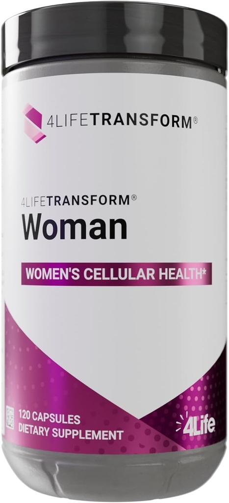 4Life Transform Woman - Frauen-Ergänzung mit Velvet Bean & Evening Primrose Extrakte - Gesunde Haut & Wohlbefinden - 120 Gemüse-Derived Kapseln
