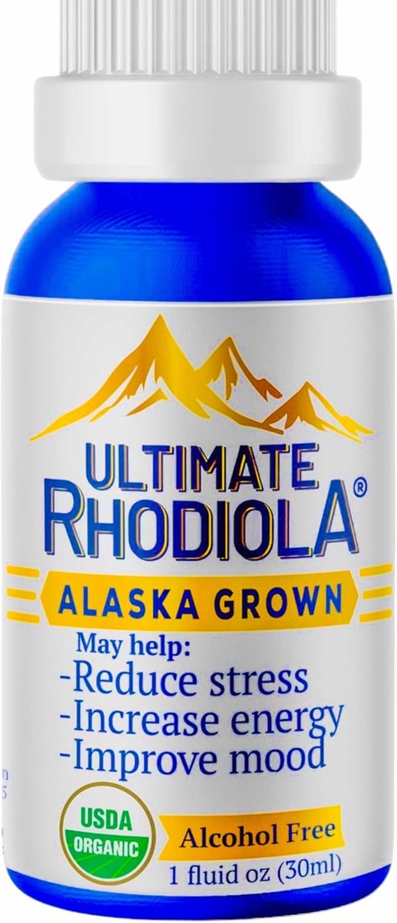 Ultimate Rhodiola®, Alaska Grown, Alcohol Free, Certified Organic, Rhodiola rosea Tincture, CO2 extrahiert, reduzieren Stress, verbessern Energie und Stimmung, adaptogen, nootropic, 3rd Party Getestet