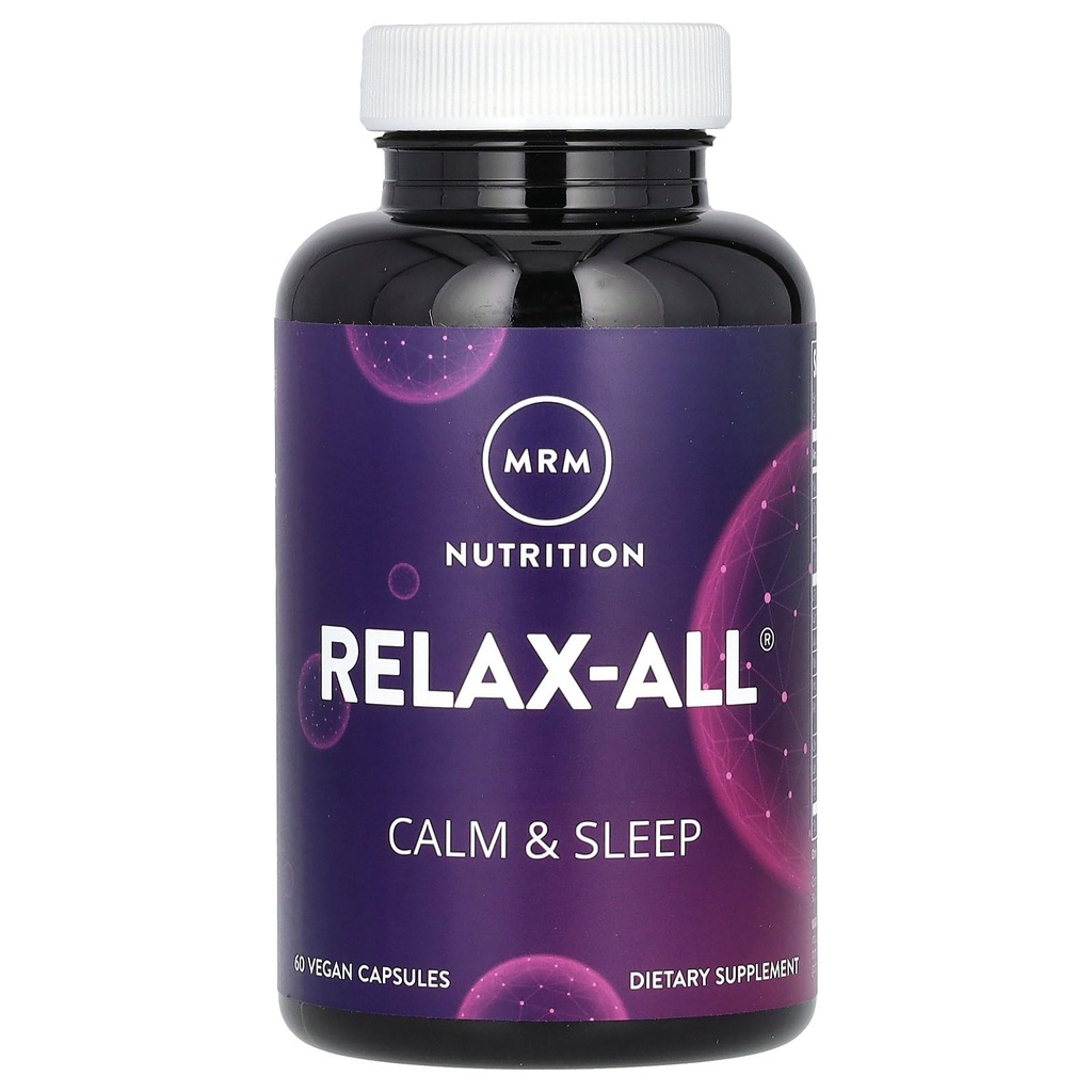 MRM Nutrition Relax-All® | Nahrungsergänzungsmittel für besseren Schlaf | mit GABA, L-Theanine & Ashwagandha | Drug-Free, Non-Habit Forming | Non-GMO | Vegan + Gluten Free | 15 Servierungen