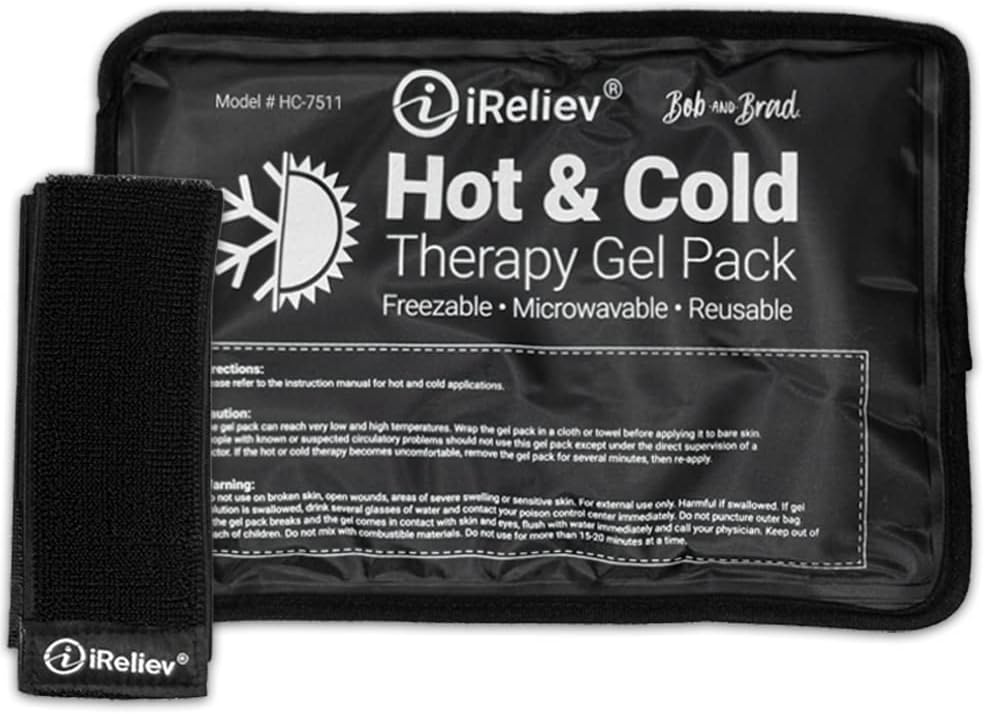 Ice Pack für heiße & kalte Therapie Gel Pack - Heiß & kalte Relief, wiederverwendbar, freigebbar & Mikrowellenbar, Schmerz & Muskel Soreness, Arm, Bein, Knie, Schulter, Rückenschmerzen Relief, Kompressionspaket & Strap