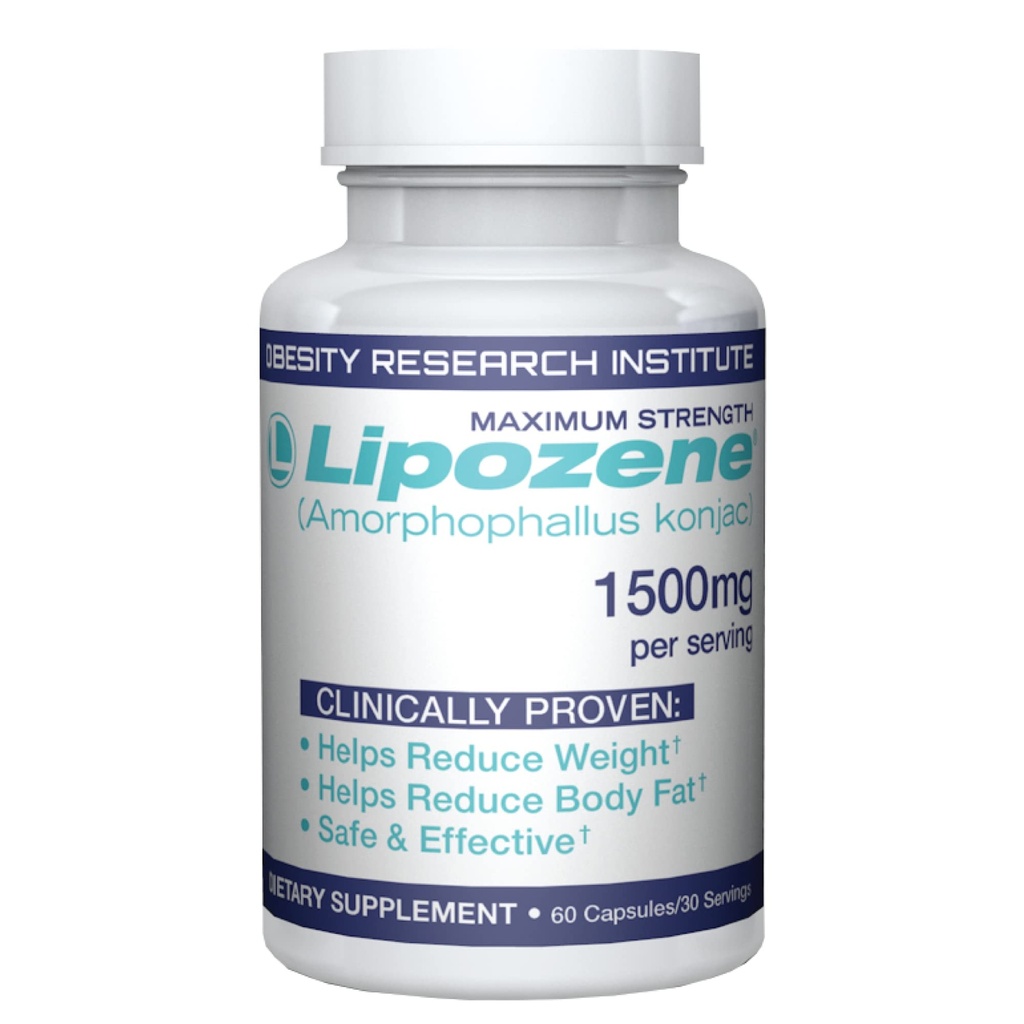 Lipozen Diätpillen - Weight Loss Supplement - Appetite Suppressant- 1 Flasche 60 Kapseln für 30 Portionen- Keine Koffein