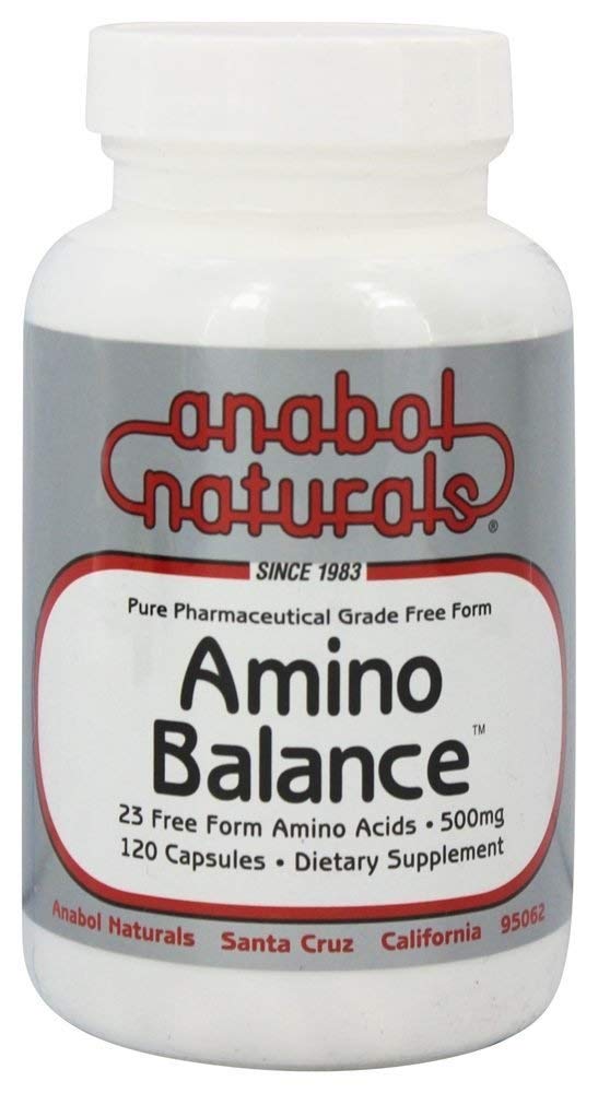Amino Balance 120 caps, Energy Amino Supplement, Complete 23 Free Form Amino Blend Formel mit BCAA, 9 essentielle Aminosäuren, Glutamin, Arginin für Sporternährung, Post Workout Muscle Recovery