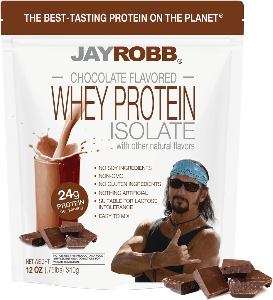 JAY ROBB Whey Choc Protein Isolate, 12 OZ