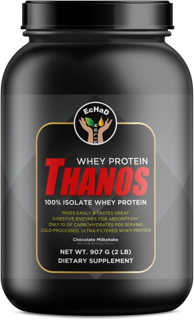 EcHaD WHEY Protein Thanos - 100% Isolate Whey Protein, Chocolate Milkshake Flavor, 907 G (2 LB) - Nahrungsergänzung