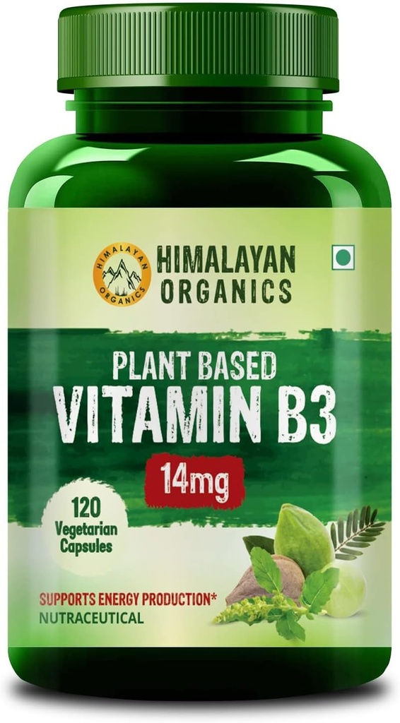 Generisches pflanzliches Vitamin B3 | Unterstützt gesunde Haut und Herz 120 Kapseln