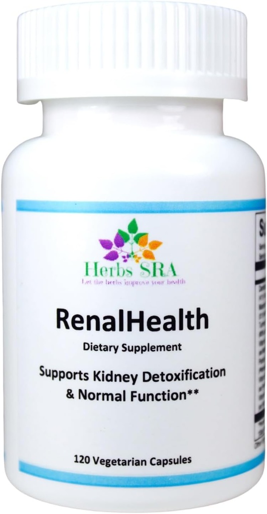 RENALHEALTH - Detox & Function Support: Kräuterergänzung für Nierengesundheit, 120 vegetarische Kapseln