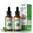 Guanábana Soursop Bitters Liquid Drops with Vitamin C, D3, B6, Soursop Fruit & Leaf Extract + 10 Bitters Botanicals for Immune Support Digestive Health Antioxidant Boost丨Non-GMO Vegan 120mL/4 Fl Oz