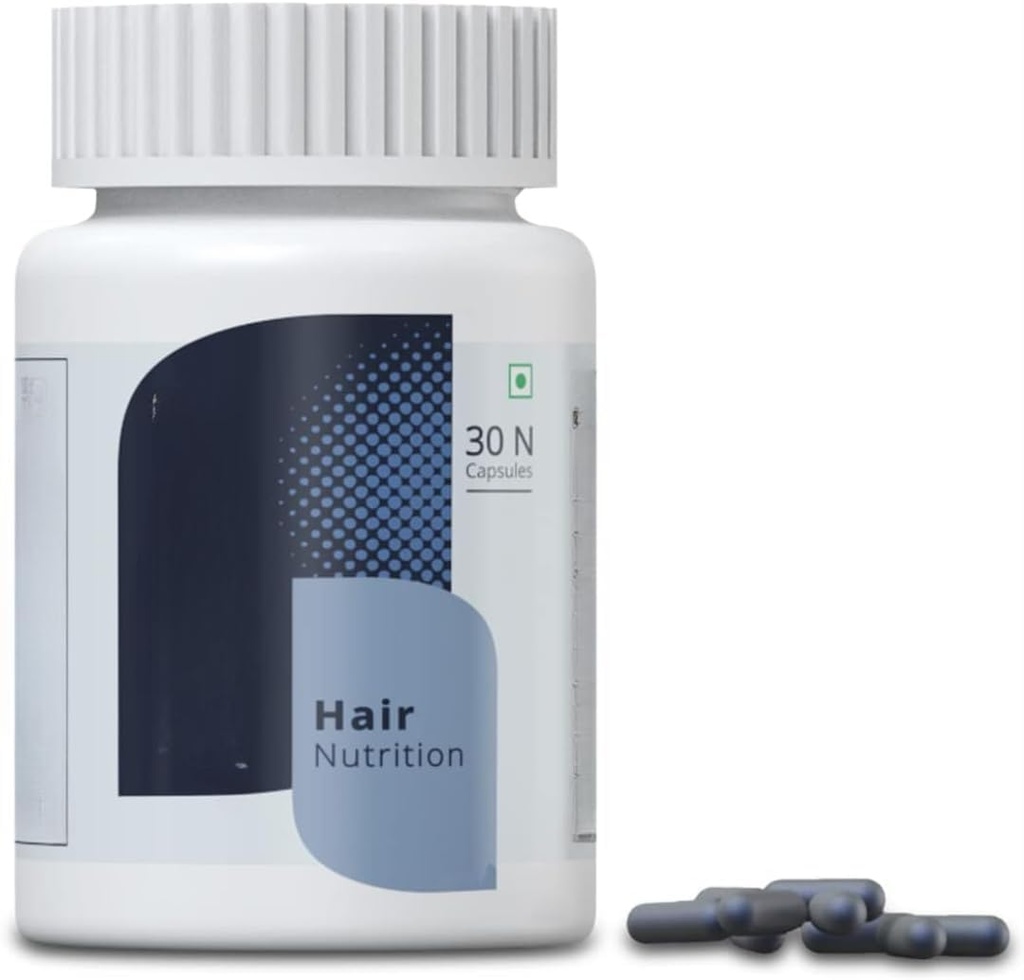 Haarnahrungsergänzung mit Biotin, Vitaminen, Mineralien, Aminosäuren & DHT Blocker für Haarwachstum, Nourishment, Stärken & Reduziert Haarfall für Männer & Frauen - 30 Veg Kapseln (1 Monat)