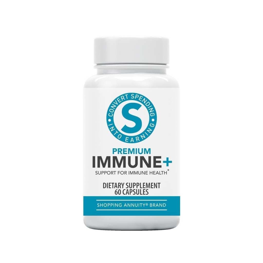 Shopping Annuity Brand Premium Immune + Formel - Tägliche Immununterstützung mit Reishi Mushroom, Echinacea, American Ginseng, Vitamin C & Zink - Unterstützt Mental Clarity & Energy Levels (60 Kapseln)