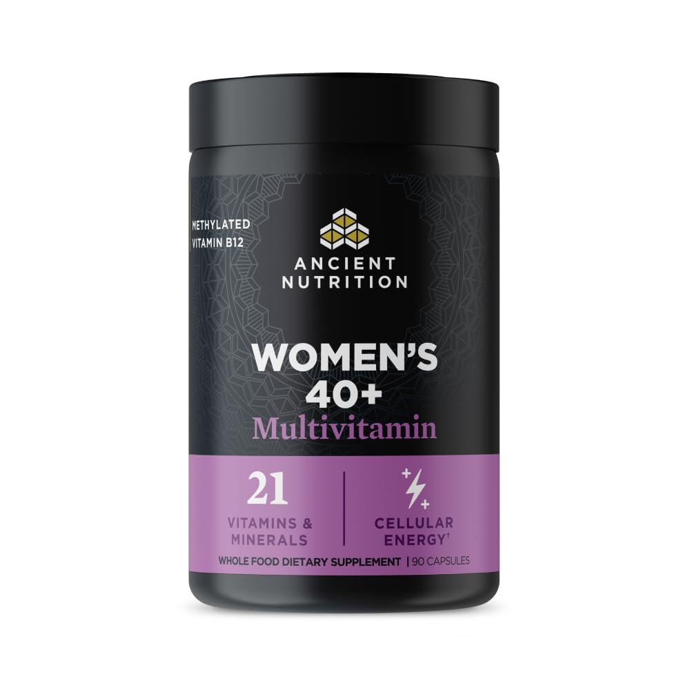 Antike Ernährung Multivitamin für Frauen 40, Multi Vitamin und Immununterstützung mit Vitamin D & C, 20 Vitamine und Mineralstoffe, Stress und Schlafunterstützung, unterstützt Knochen und Blutgesundheit, 90 Kapseln