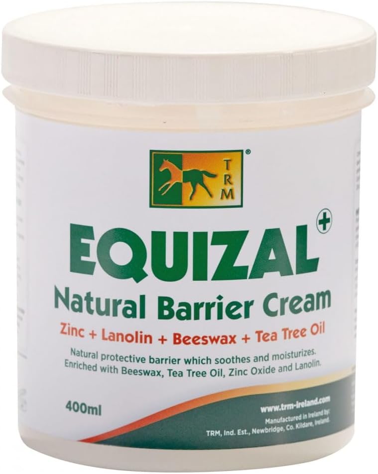 TRM Equizal beruhigende Equine Barrier Hautcreme für Pferde | Natürlicher Schutz, Wound Pflege und Feuchtigkeitsbehandlung mit Bienenwachs und Zinkoxid - 13,5 fl oz (400 ml) - 13,5 fl oz