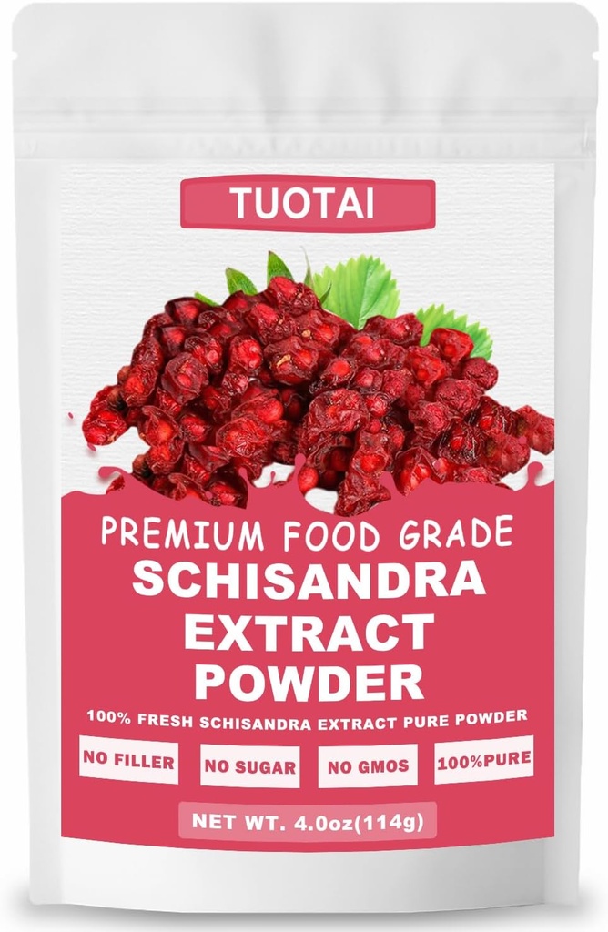 Premium Schisandra Extrakt 10:1 Pulver, 100% natürliches Pulver, keine GMO, keine Zusatzstoffe, Vegan
