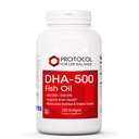 PROTOKOLL FÜR LIFE BALANCE DHA-500 - DHA 500mg & EPA 250mg - Fischöl-Ergänzung - Brain Health & Support - Einfache Verdauung - Non-GMO & Halal - 120 Softgels