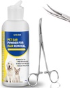 Ohr-Pulver für Hunde Plucking,Dog Ohr Infektion Behandlung mit 5,5 Zoll Pinzette gebogen,Removal Ohr-Haar-Pulver,Soothes Itchy Ohren & Relieve Scratching