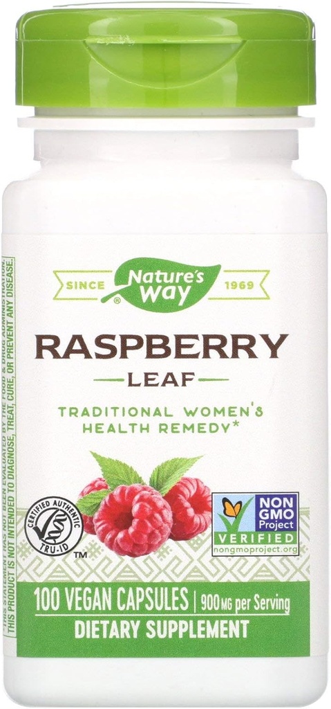 Nature's Way - Red Raspberry Blätter, 450 mg, 100 Kapseln