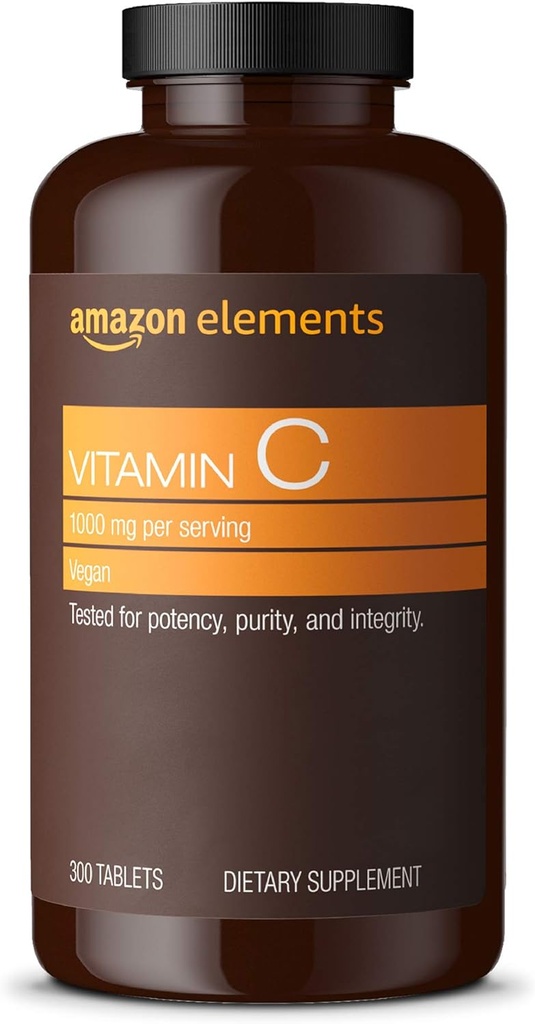 Elemente Vitamin C 1000mg, Unterstützt gesundes Immunsystem, Vegan, 300 Tabletten, 10 Monate Versorgung