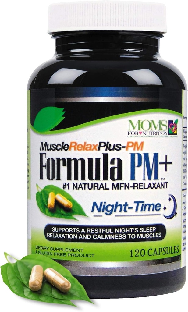 Night-Time Muscle Relax Formula – über 1.500mg Kraft-Entspanner mit Magnesium Glycinat - Glutenfrei – 120 Kapseln
