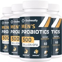 Probiotika für Männer, 500 Billion CFUs & 12 Strains Männer probiotisch, mit Kurkuma, Cranberry, Goji - Probiotika für Verdauungs-Gesundheit, Gut, Immune & Bloating, Prostata & Urinary Tract Health, 240 Capsule