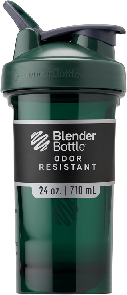 BlenderBottle Shaker Bottle Pro Serie Perfekt für Protein Shakes und Pre Workout, 24-Ounce, Grün