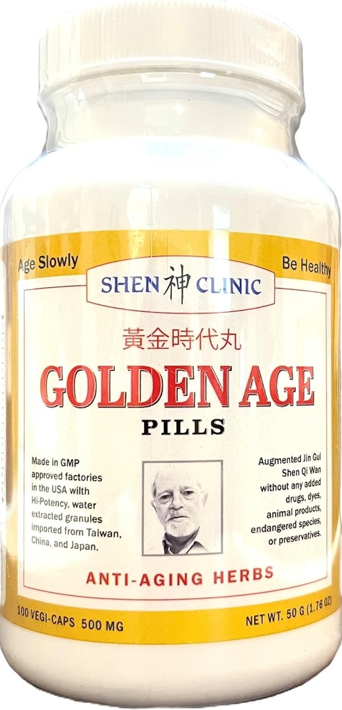 Golden Age Pills All Natural Supplement für Senioren - 100 Kapseln