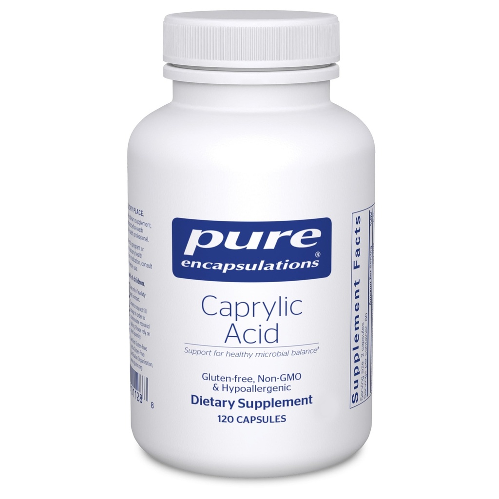 Pure Encapsulations Caprylic Acid | Ergänzung für Gut und Verdauungsgesundheit, GI Balance, gastrointestinale Unterstützung und Darmgesundheit* | 120 Kapseln