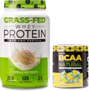 Nutrology Grass Fed Whey Protein Powder, unterstützt Lean Muscle Recovery & Performance, Vanilla Ice Cream Flavor (28 Servierungen) BCAA Natural, Lemonade Flavor (30 Servierungen)