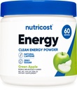 Nutricost Energy Complex (Green Apple) (60 Portionen) - Sauberes Energiepulver, 300 g Nahrungsergänzungsmittel