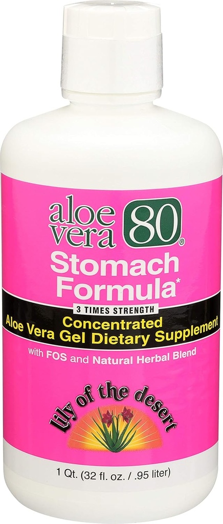 Aloe 80 Organics Stomach Formula, 32 Unze