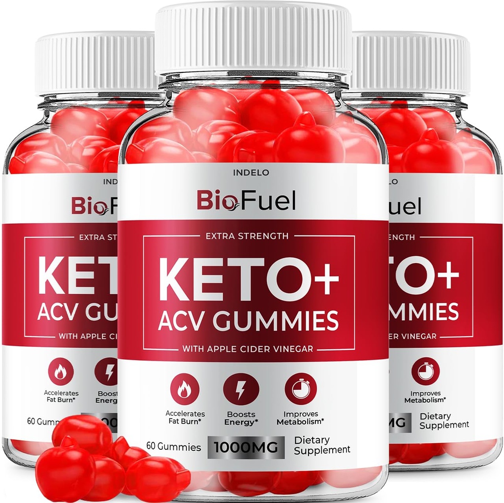 (3 Pack) Bio Fuel Keto ACV Gummies - Advanced Formula BioFuel Keto Plus ACV Gummis Apple Cider Essig Bio Fuel ACV, Weight Management Gummies Nahrungsergänzung Bewertungen Männer Frauen (180 Gummi)