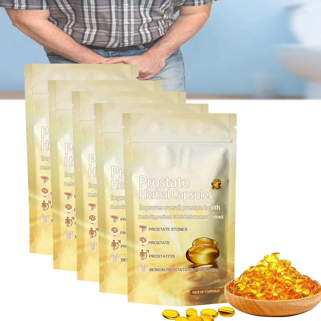 FemiPure Natural Prostate Herbal Capsules, 7pcs/Bag Femipure Prostate Natural Herbal Capsules, Prostate Natural Herbal Capsules (5pcs)