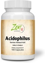 Zen Supplements - Acidophilus 500 Million CFU und 4 Strains, Regal Stabile 100-Caps - unterstützt die Linderung von okzialen Gas und Verbrauch Plus Symptome von Lactose Intolerance