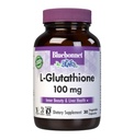 Bluebonnet Nutrition L-Glutathione 100mg, Freiform-Aminosäure, für freien Radikalschutz, Soja-frei, Glutenfrei, Non-GMO, Kosher Certified, Vegan, 30 Gemüsekapseln, 30 Servietten