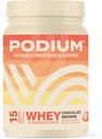Podium Nutrition Whey Protein Powder, Chocolate Brownie, 22g Protein Per Serving with Digestive Enzymes, Whey Protein Isolate & Concentrate, Glutenfrei, Low Carb, Low Sugar & Soy Free, 15 Servings
