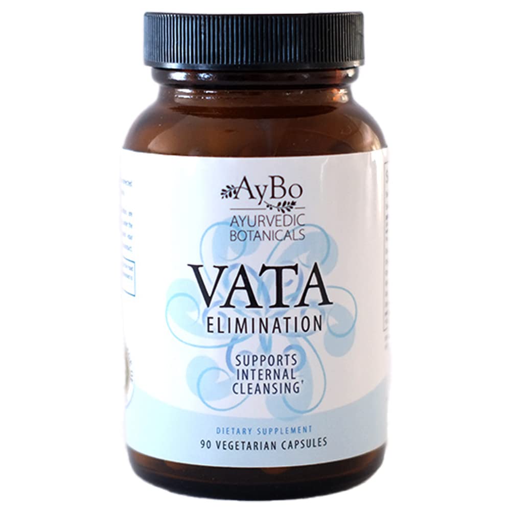 AyBo - Vata Elimination, unterstützt Elimination für Vata Dosha, Organic Herbal Supplement, 90 Vegetarische Kapseln